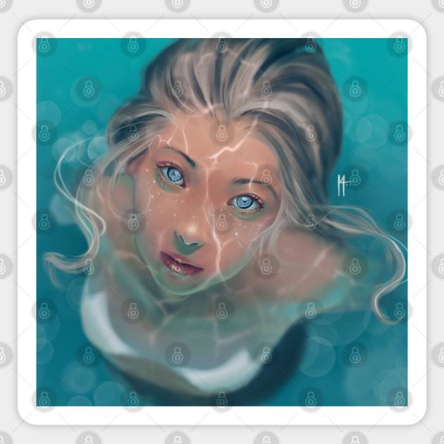 Swimming Girl Sticker by Aristokati